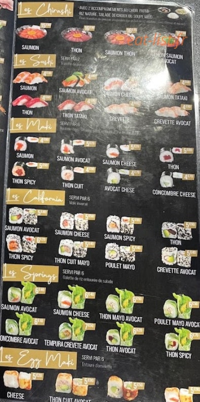Sushi One — carte page 2