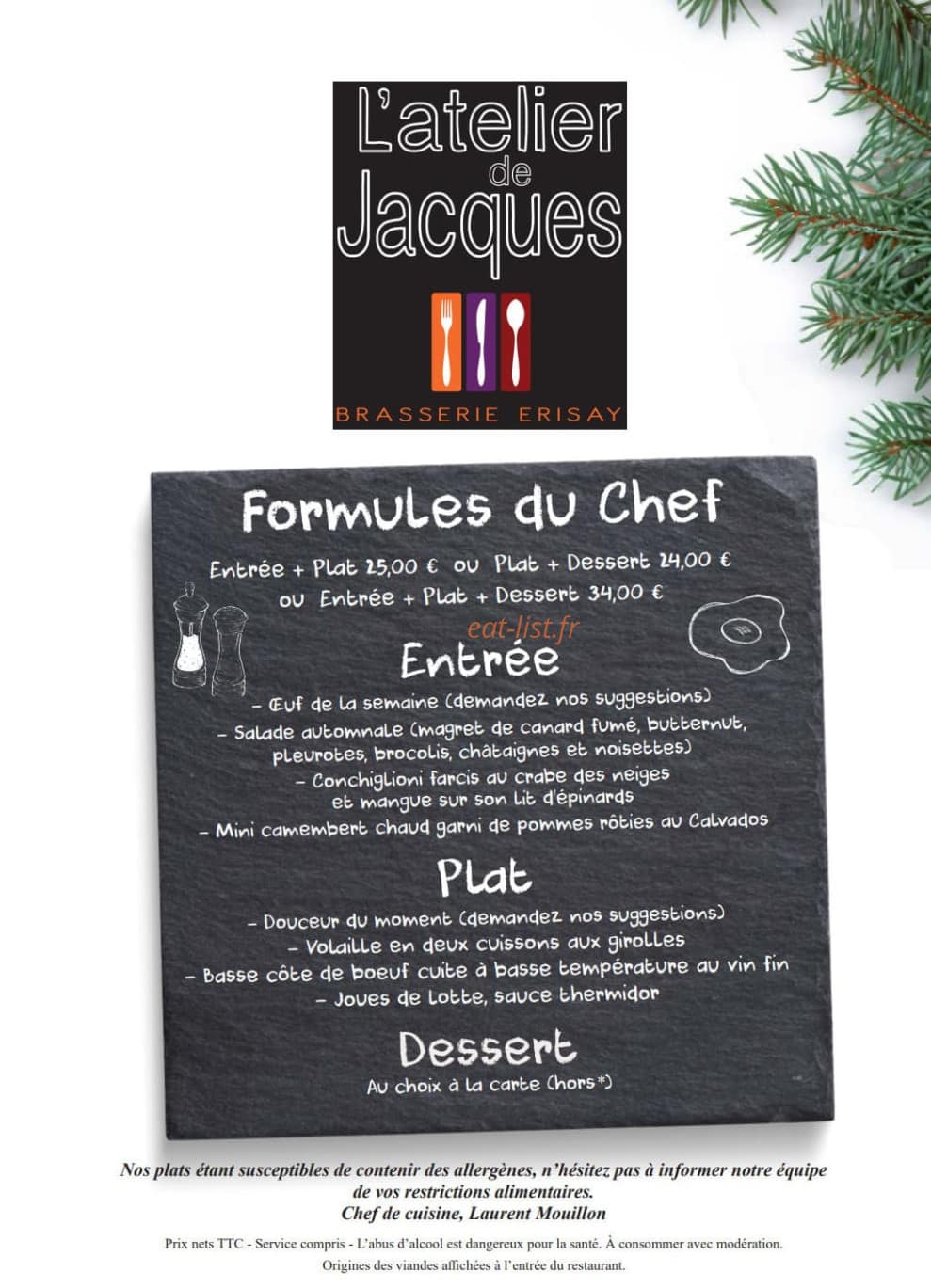L'Atelier De Jacques — carte page 4