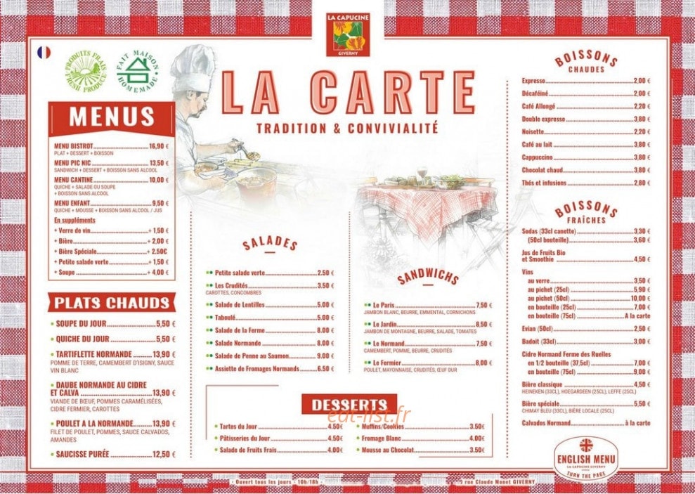 La Capucine — carte page 1