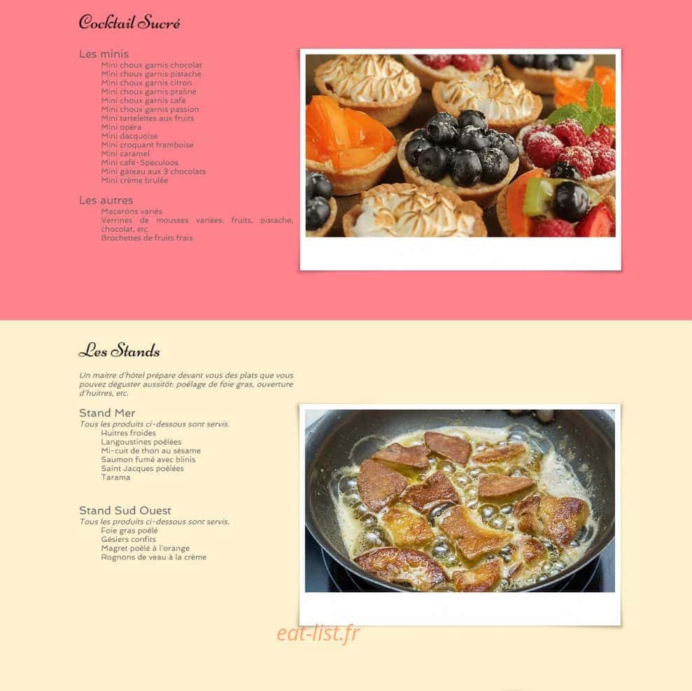 Mélhan Traiteur — carte page 5