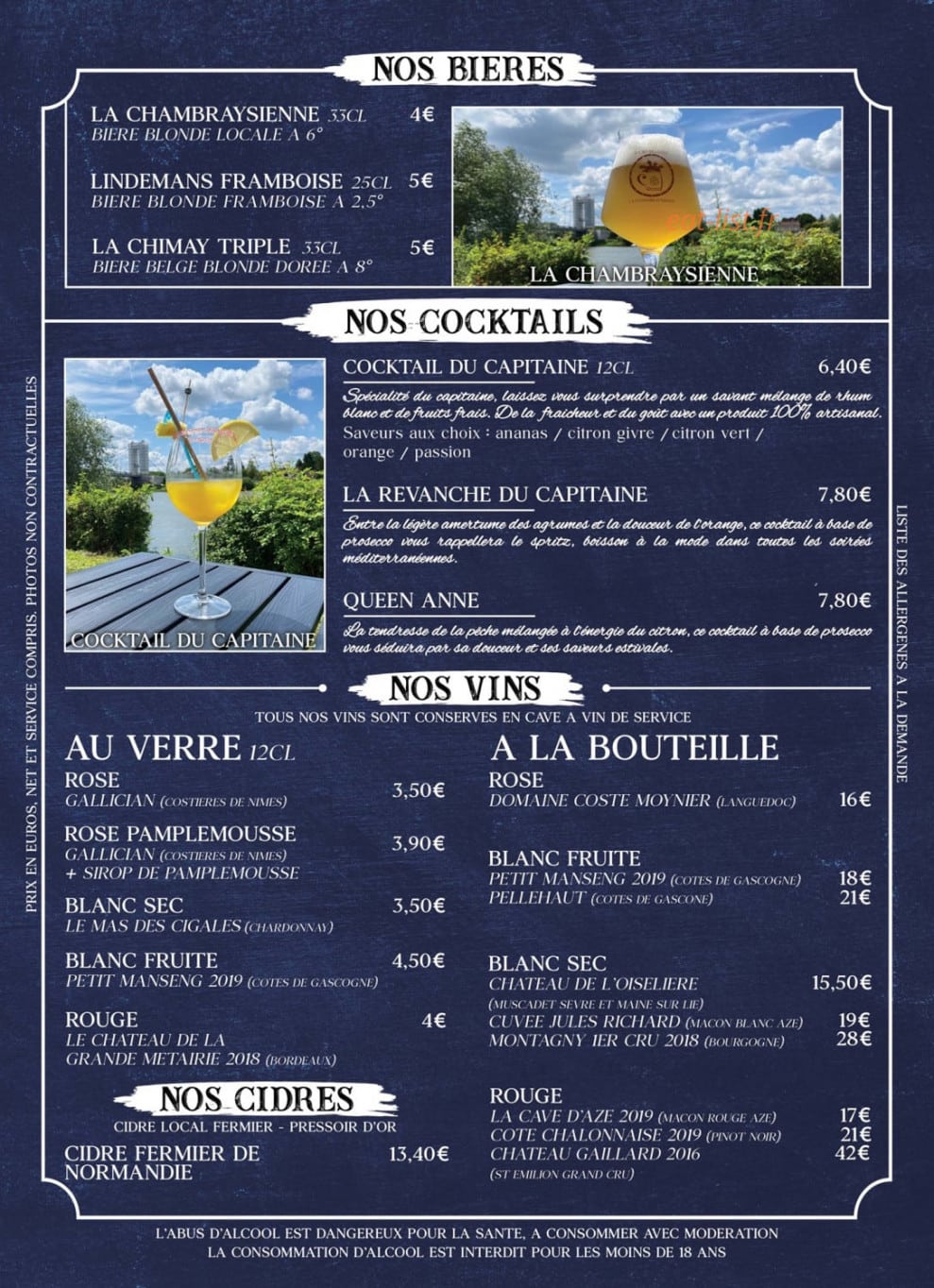 La Capitainerie — carte page 3
