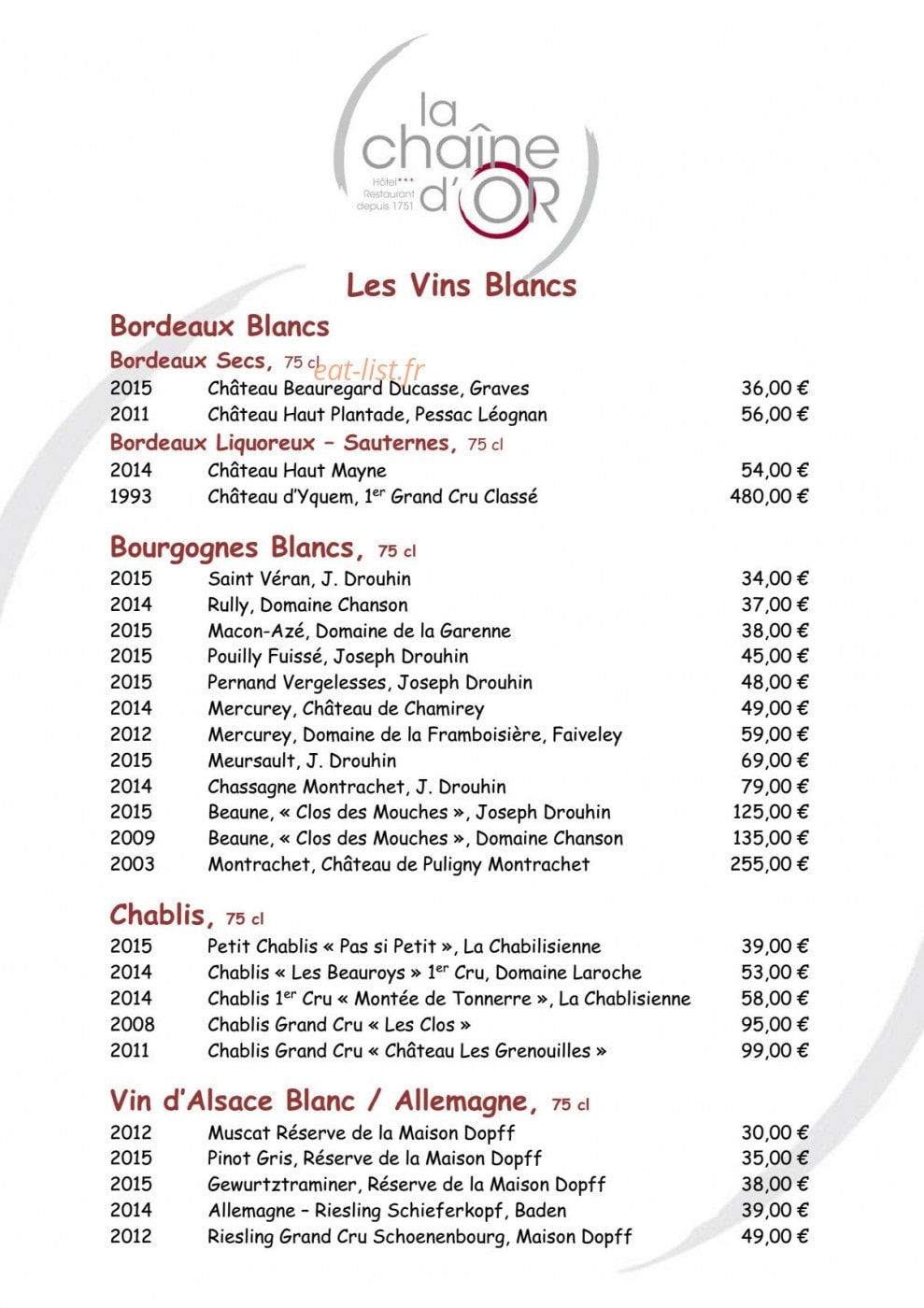 La Chaîne d'Or — carte page 11