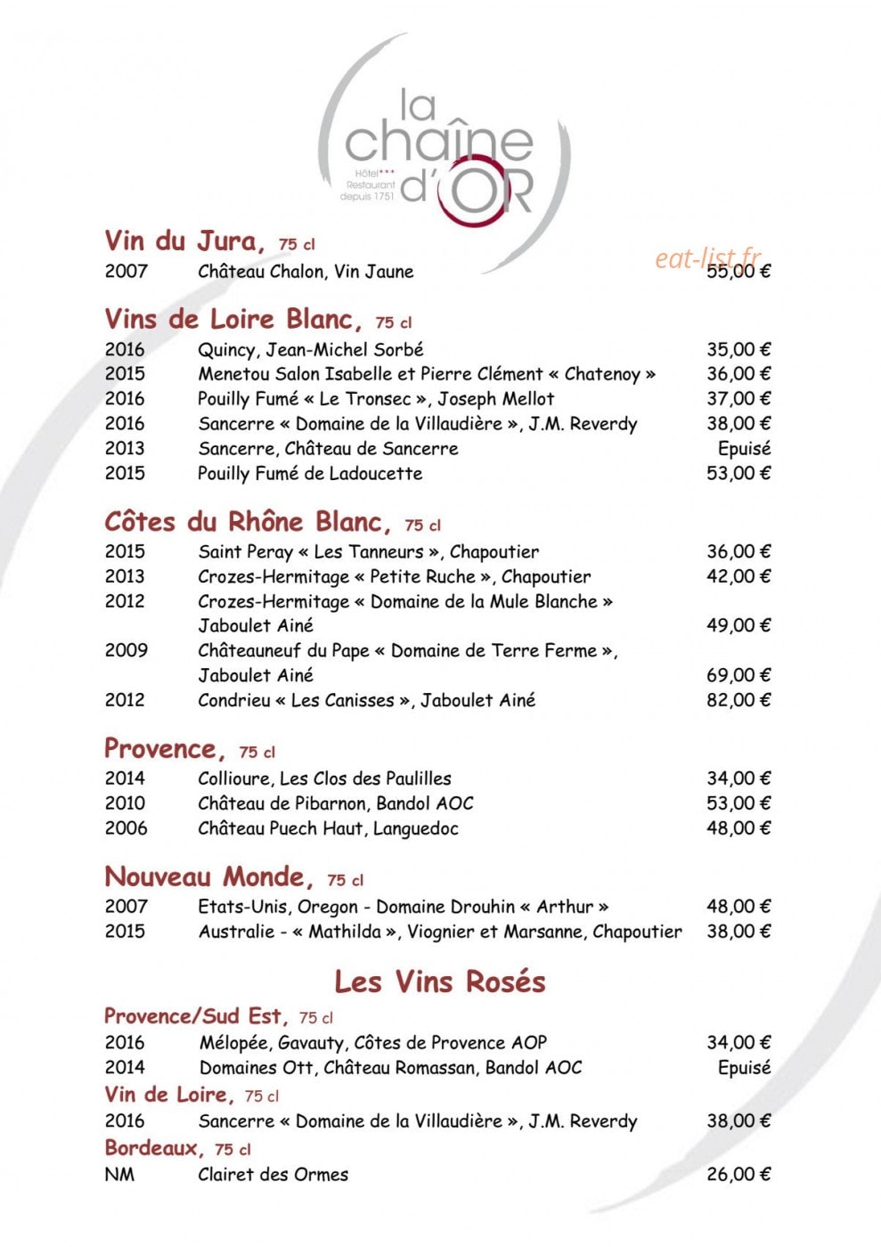 La Chaîne d'Or — carte page 12