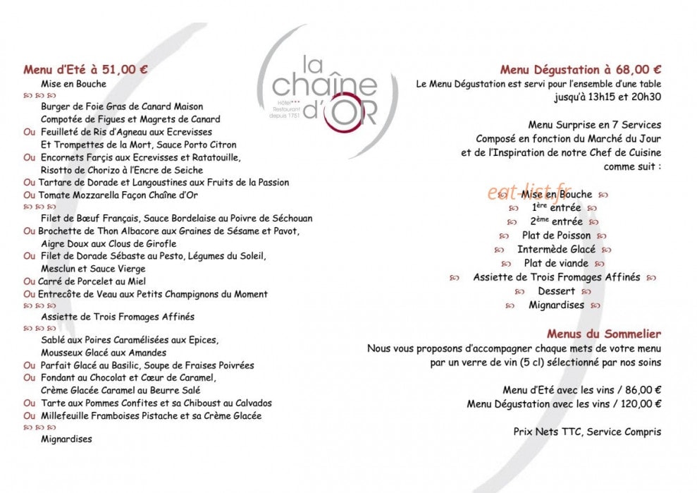 La Chaîne d'Or — carte page 4