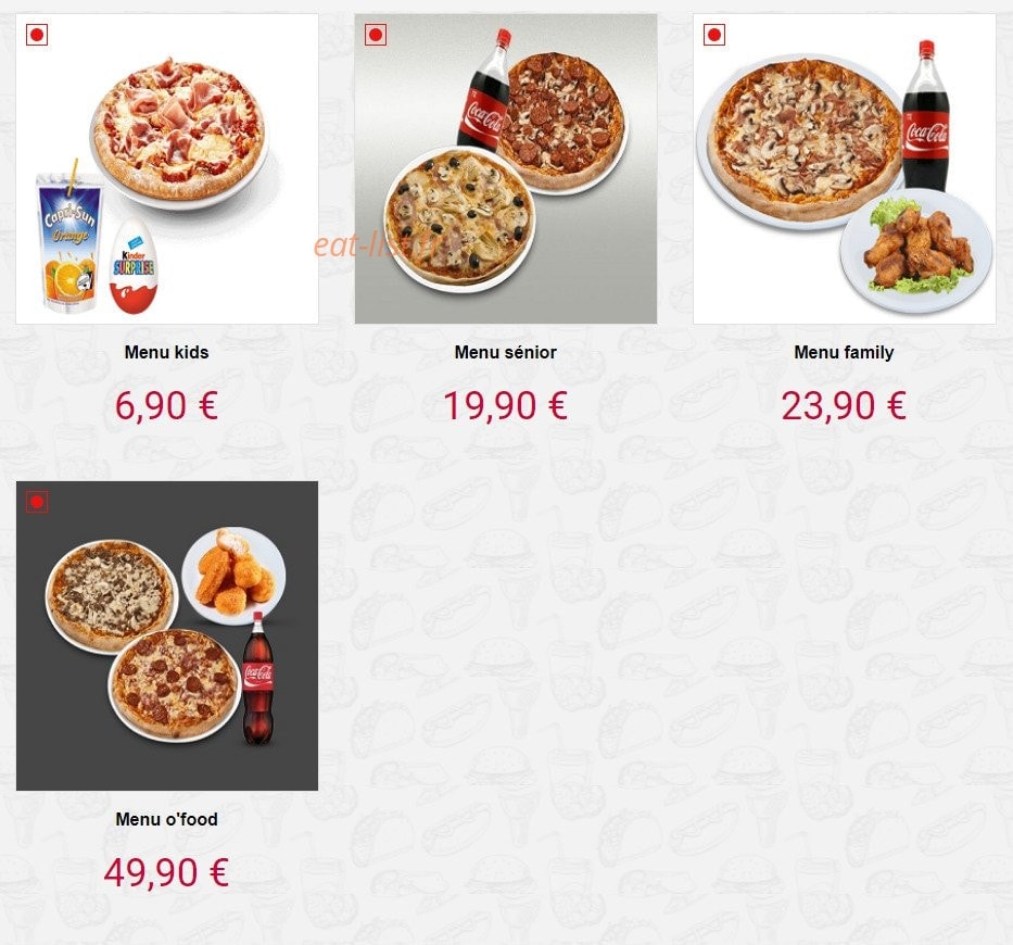 O'food — carte page 3