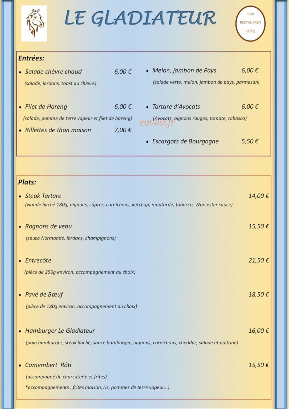 Le Gladiateur — carte page 2