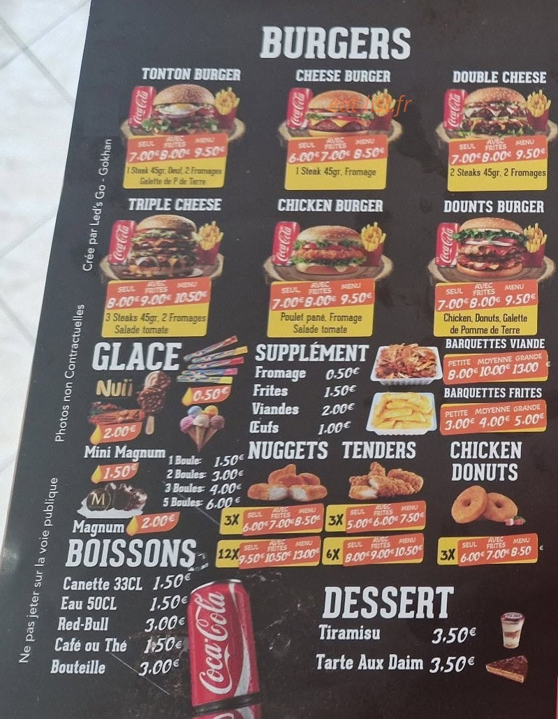 Tonton kebab — carte page 4