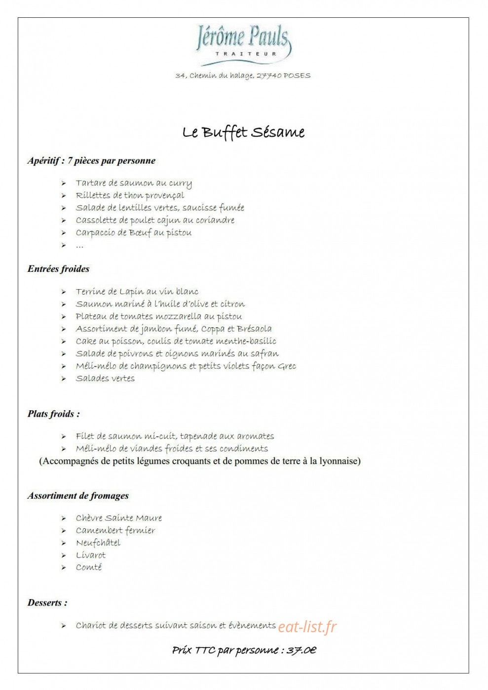 Auberge du Halage — carte page 10