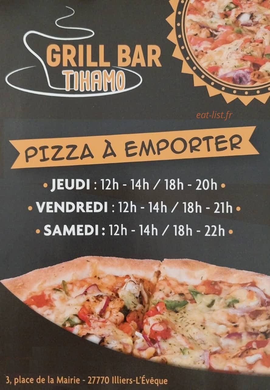 Grill bar Tihamo — carte page 1