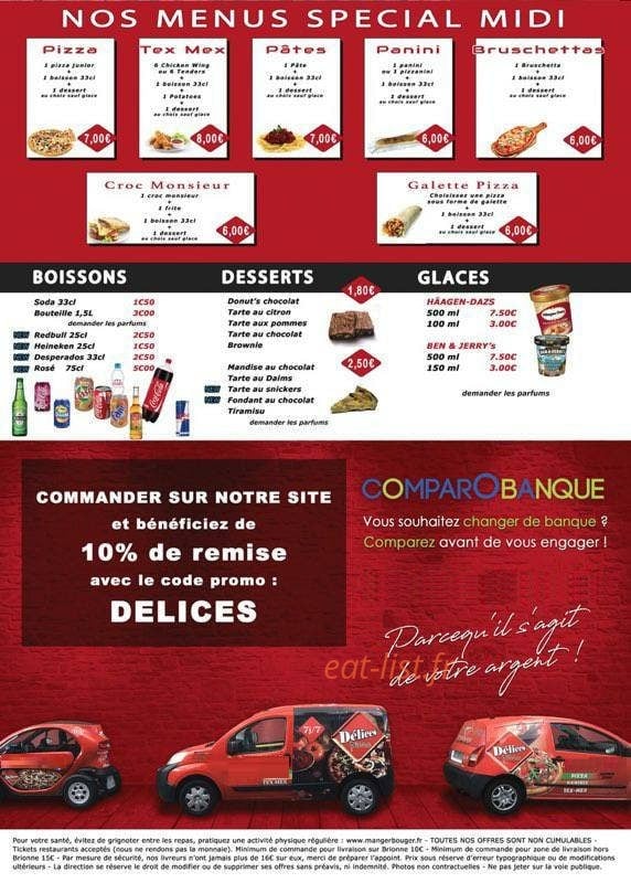 Delices Pizza — carte page 4