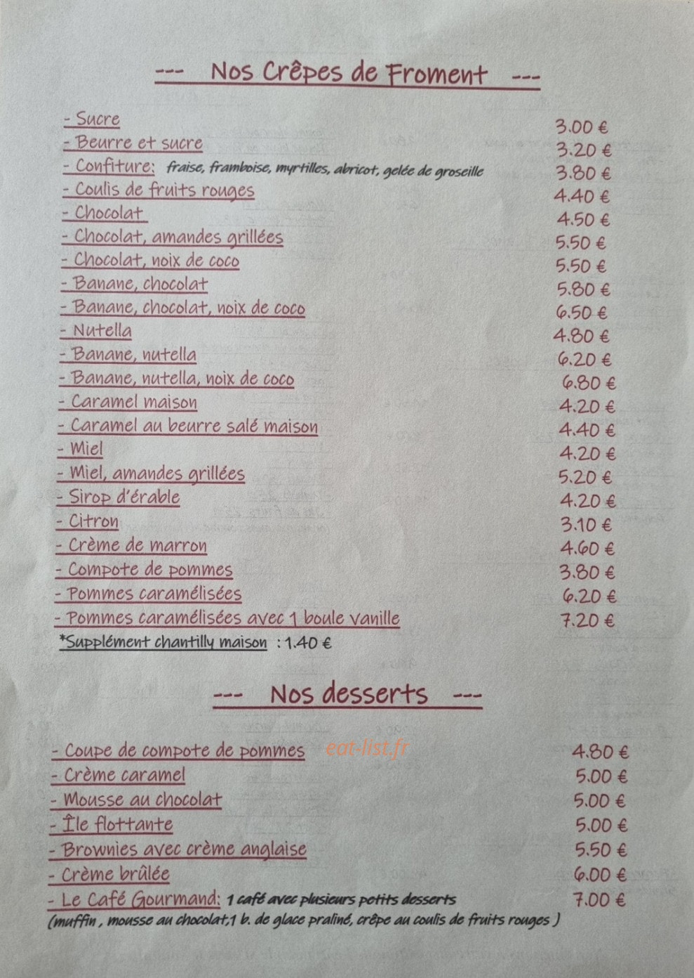 La Crêpe Rit Chez Titus — carte page 3