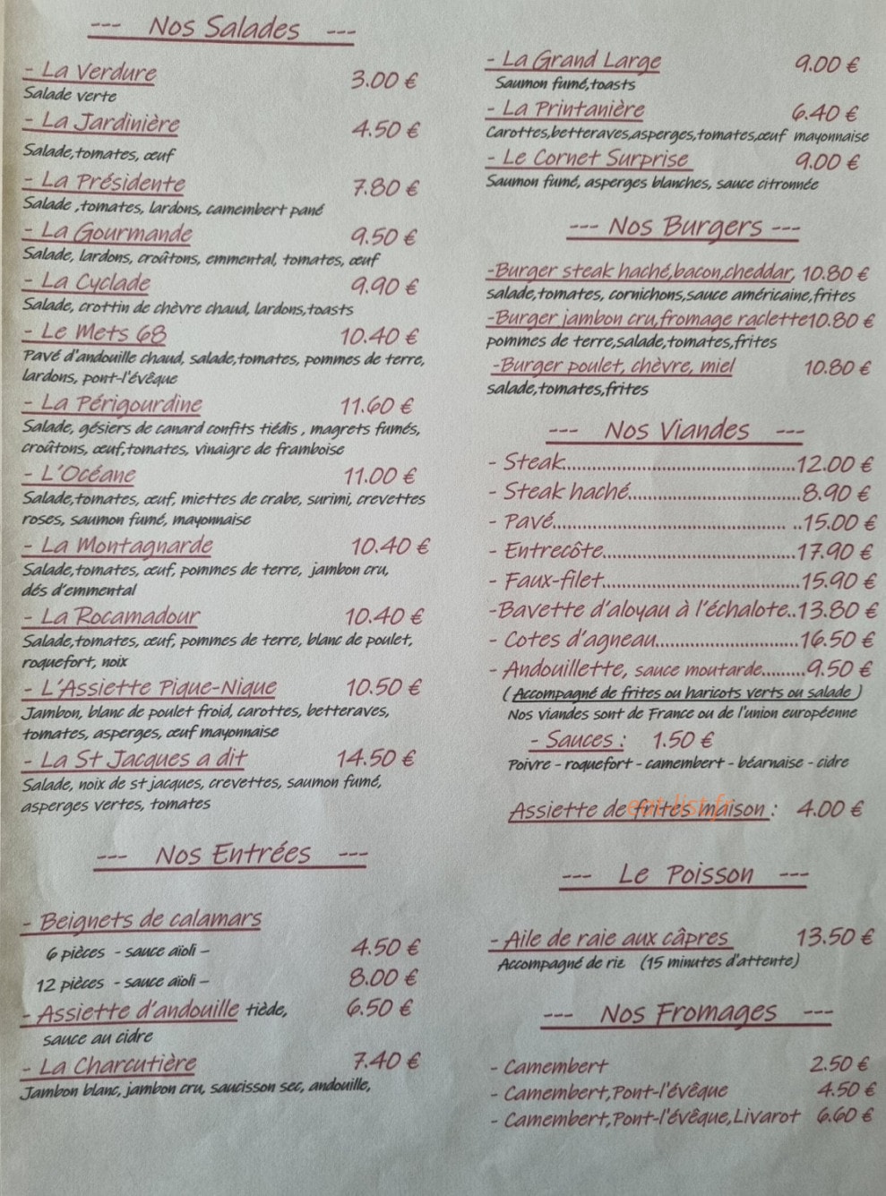 La Crêpe Rit Chez Titus — carte page 6