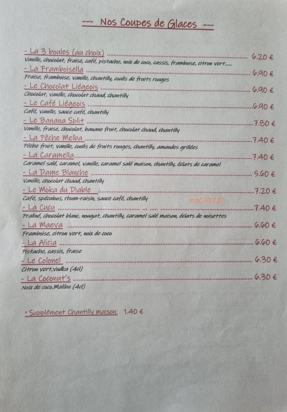 La Crêpe Rit Chez Titus — carte page 2