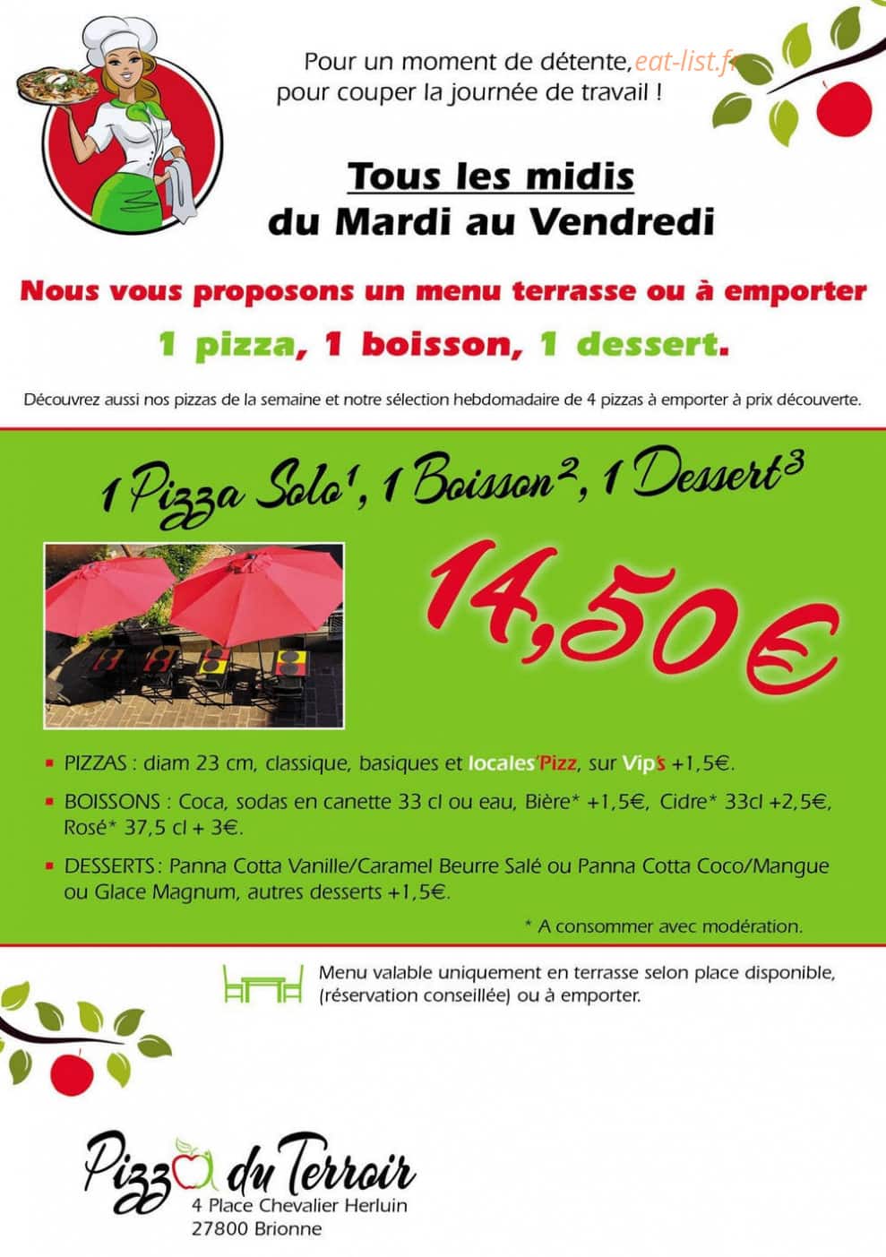 Pizza du Terroir — carte page 3