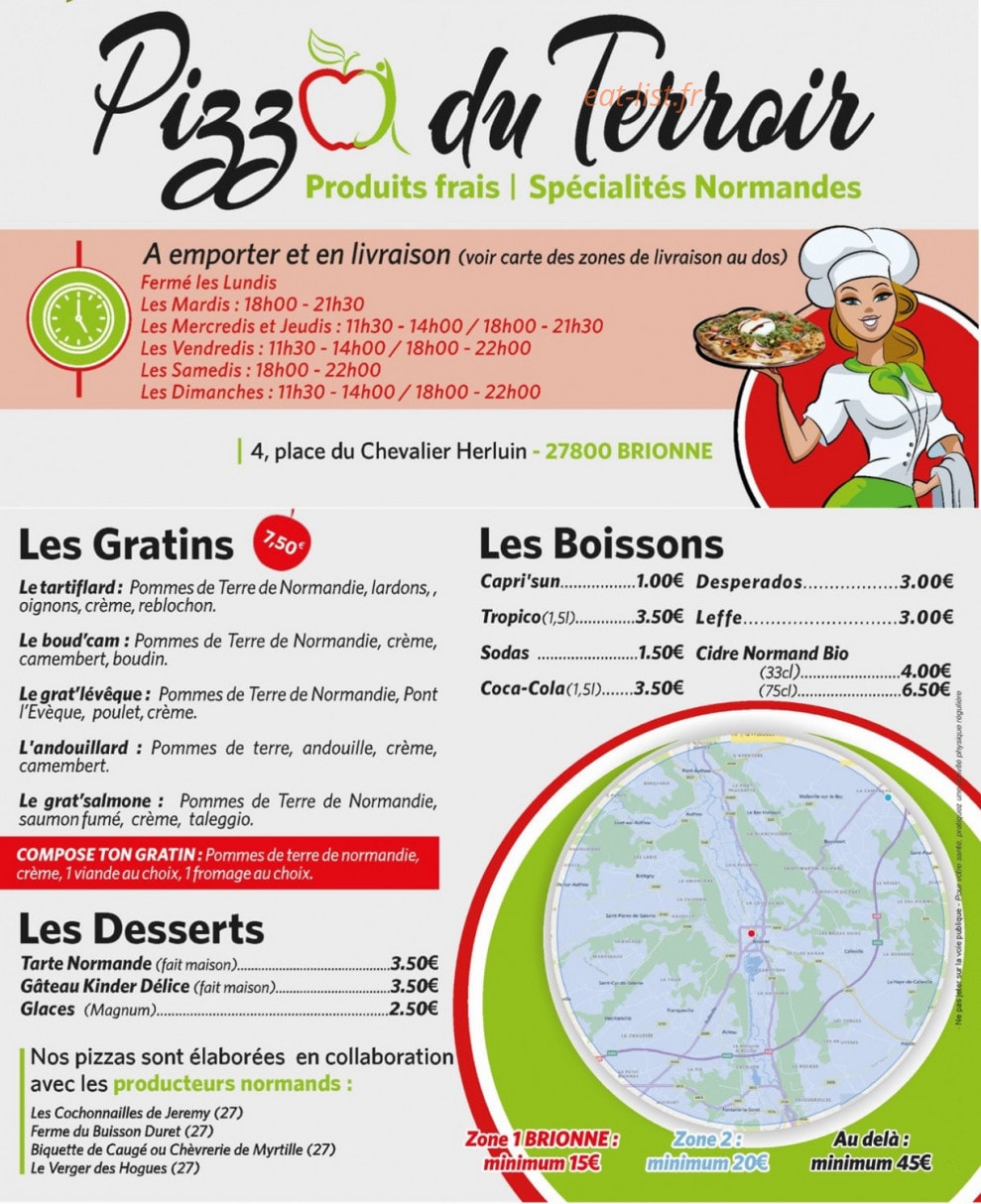 Pizza du Terroir — carte page 2