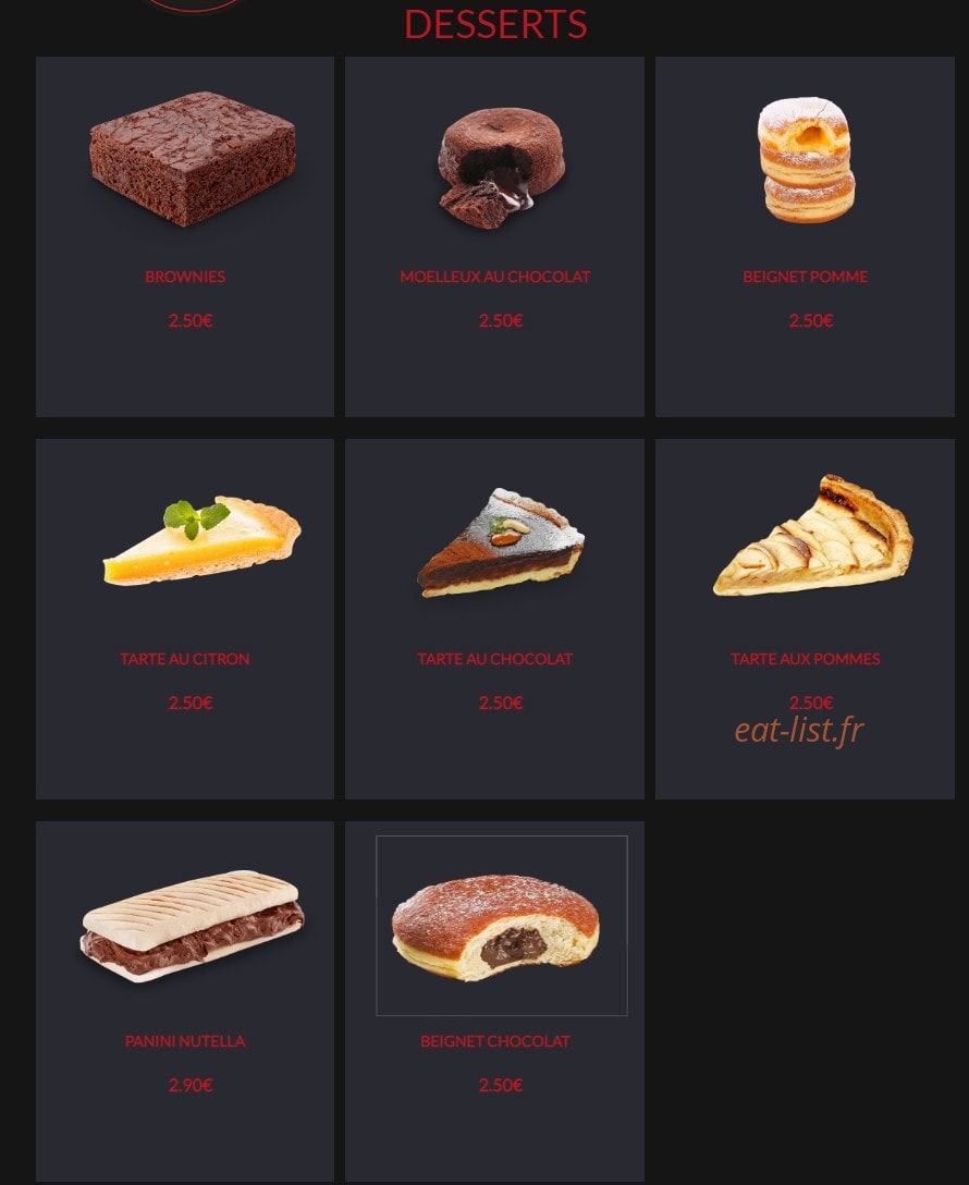 Pizza Palace — carte page 9