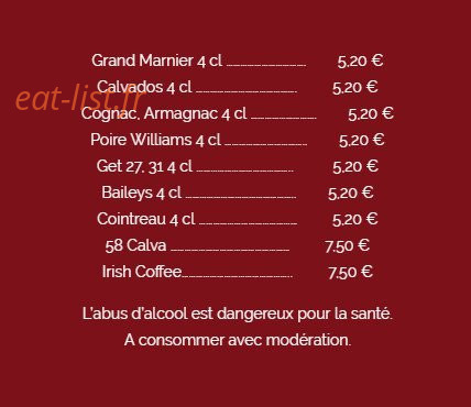 La Crêpe dans le Bec — carte page 9