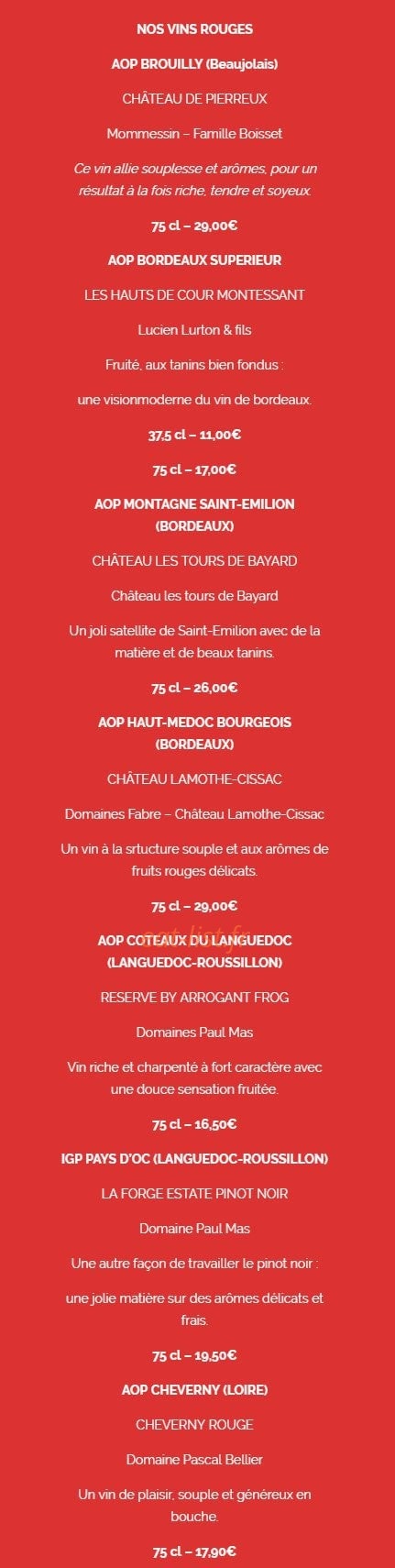La Crêpe dans le Bec — carte page 4