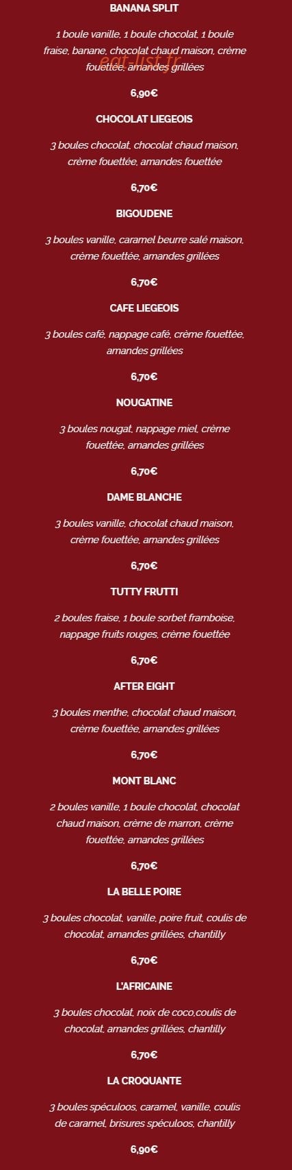 La Crêpe dans le Bec — carte page 13