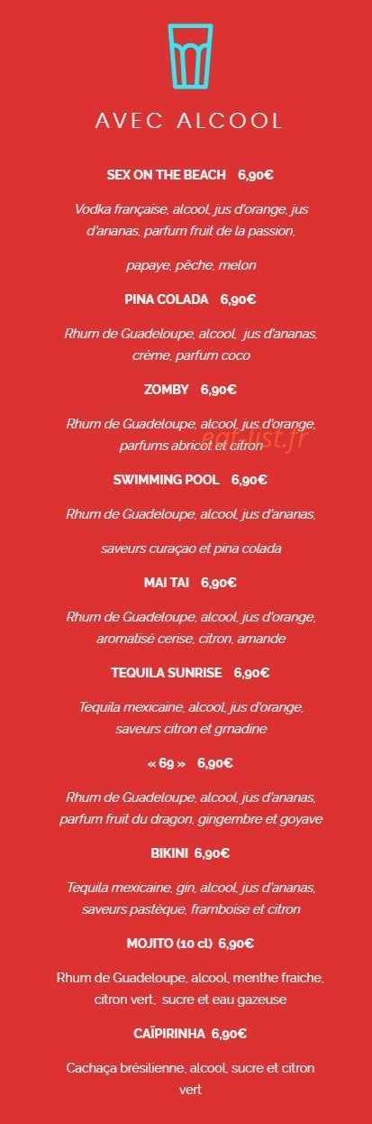 La Crêpe dans le Bec — carte page 12