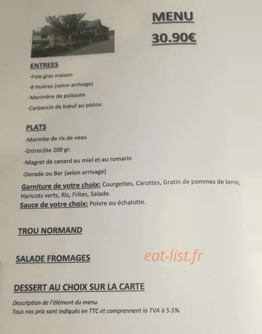 Le Restaurant De La Tour — carte page 3