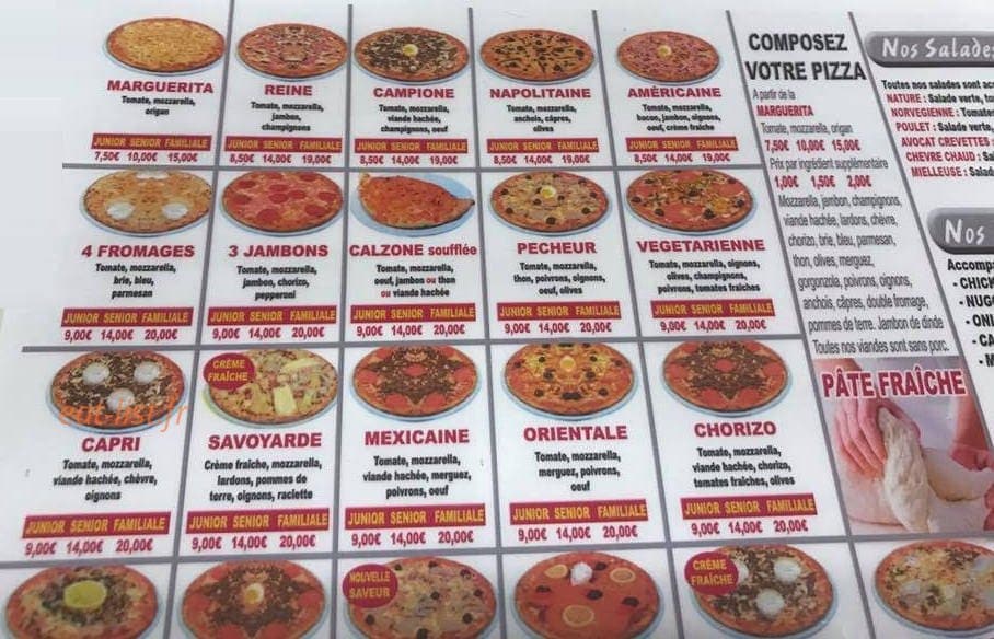 Bella pizza — carte page 2