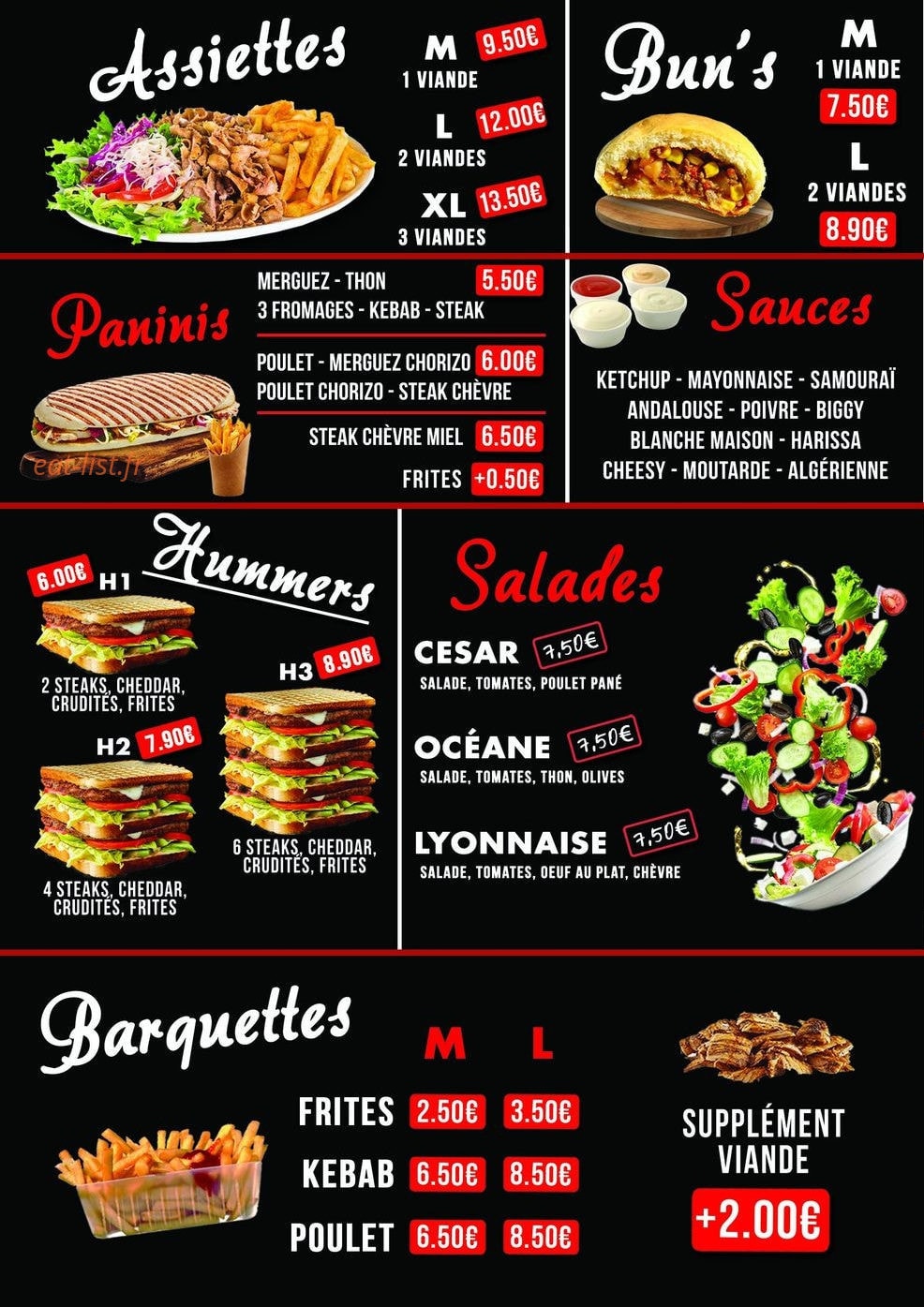 Class Food — carte page 2