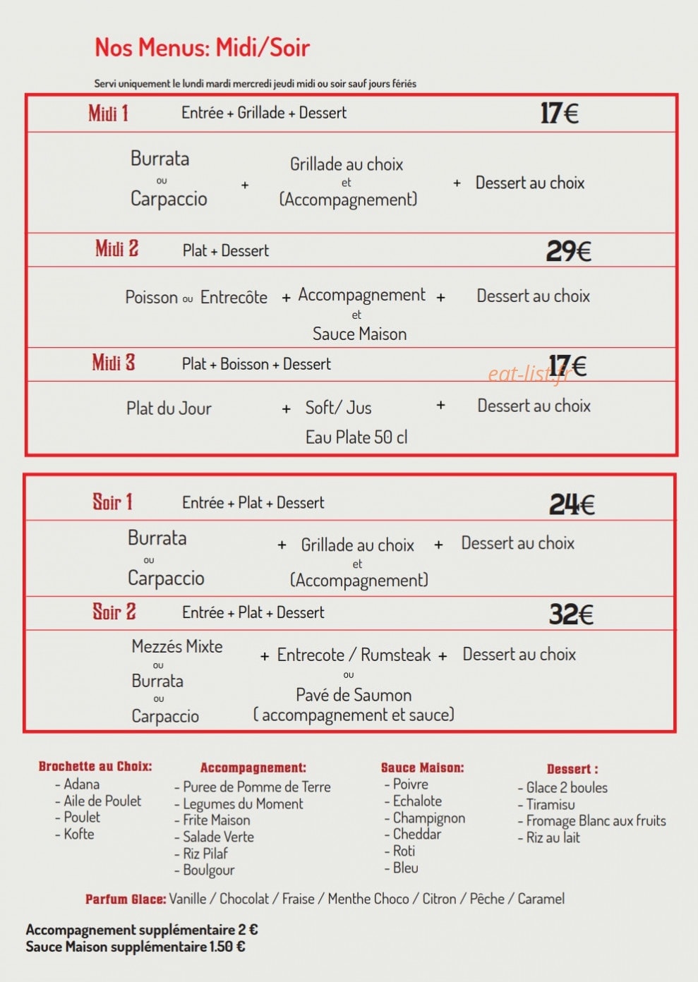 Big Beef SteakHouse — carte page 6