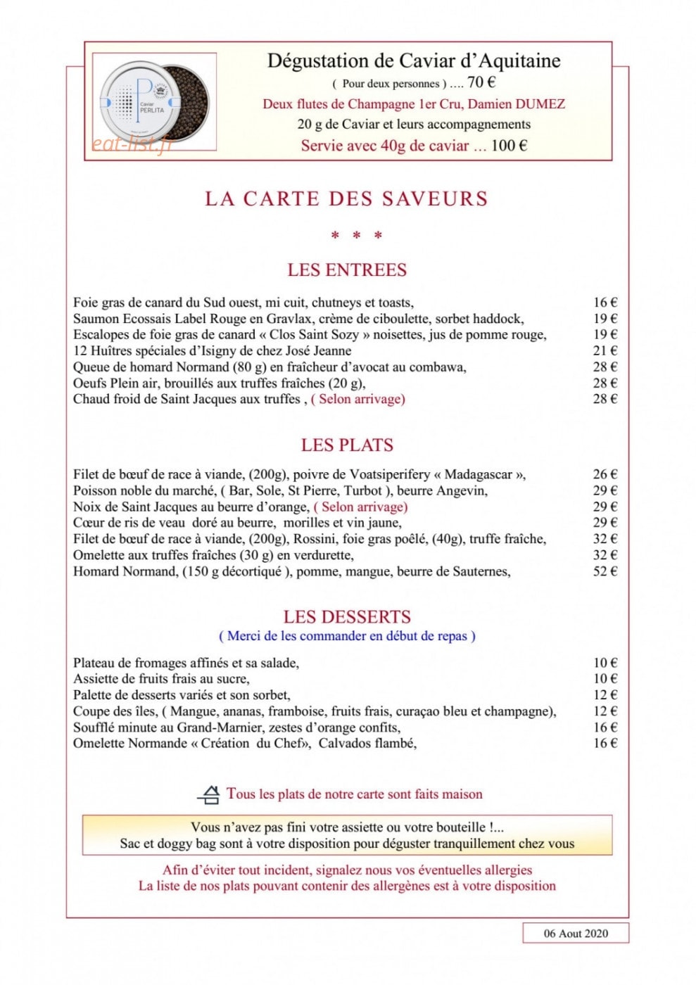 Le Saint Nicolas — carte page 3