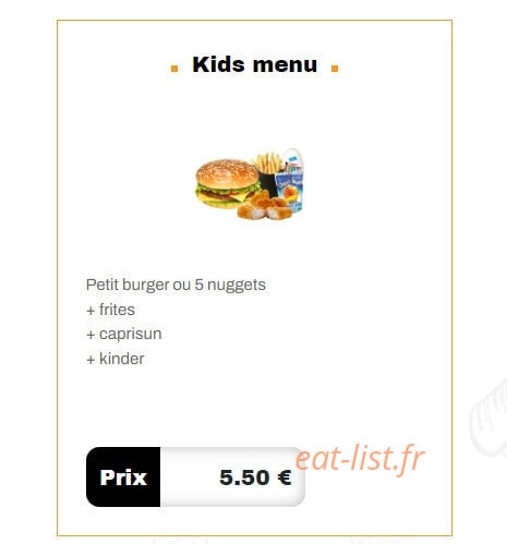 My Burger — carte page 10