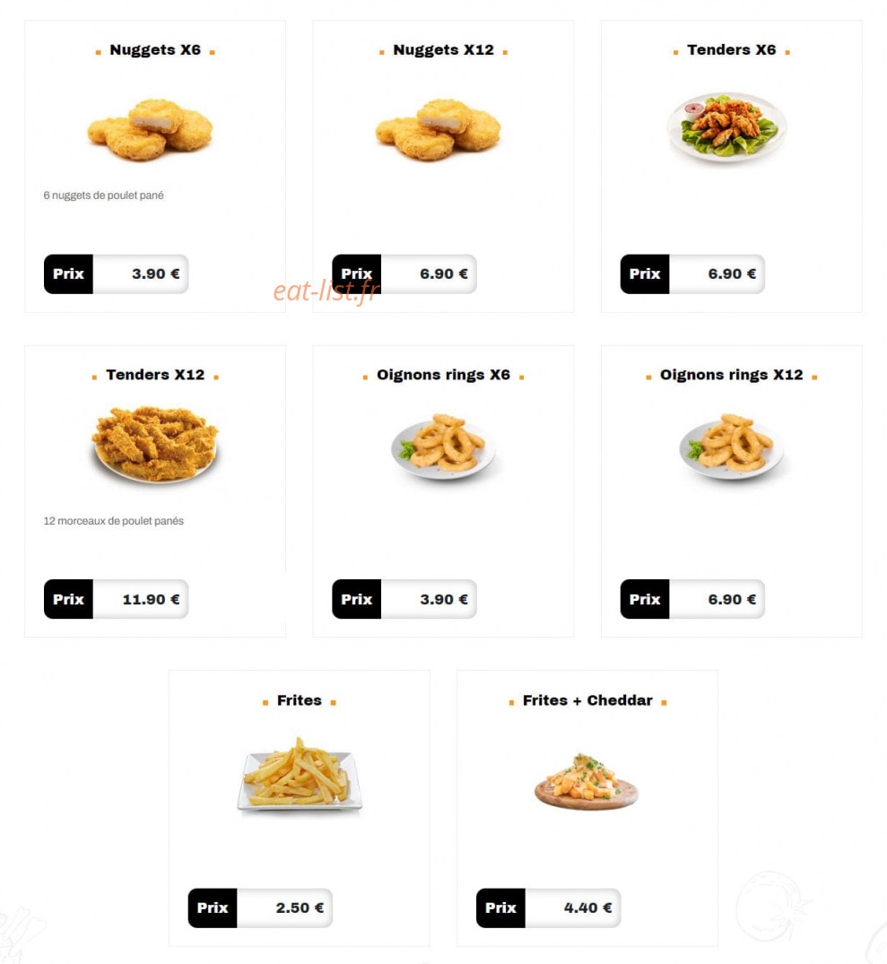 My Burger — carte page 8