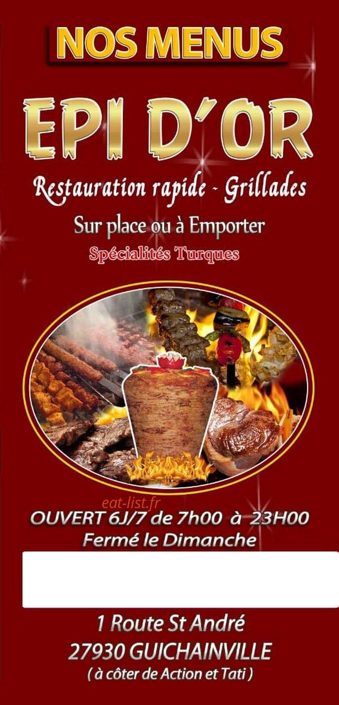 Bonne appétit 27 épi d or — carte page 1