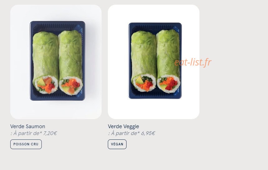 Carte et menu de Sushi Daily à Guichainville — Les wraps