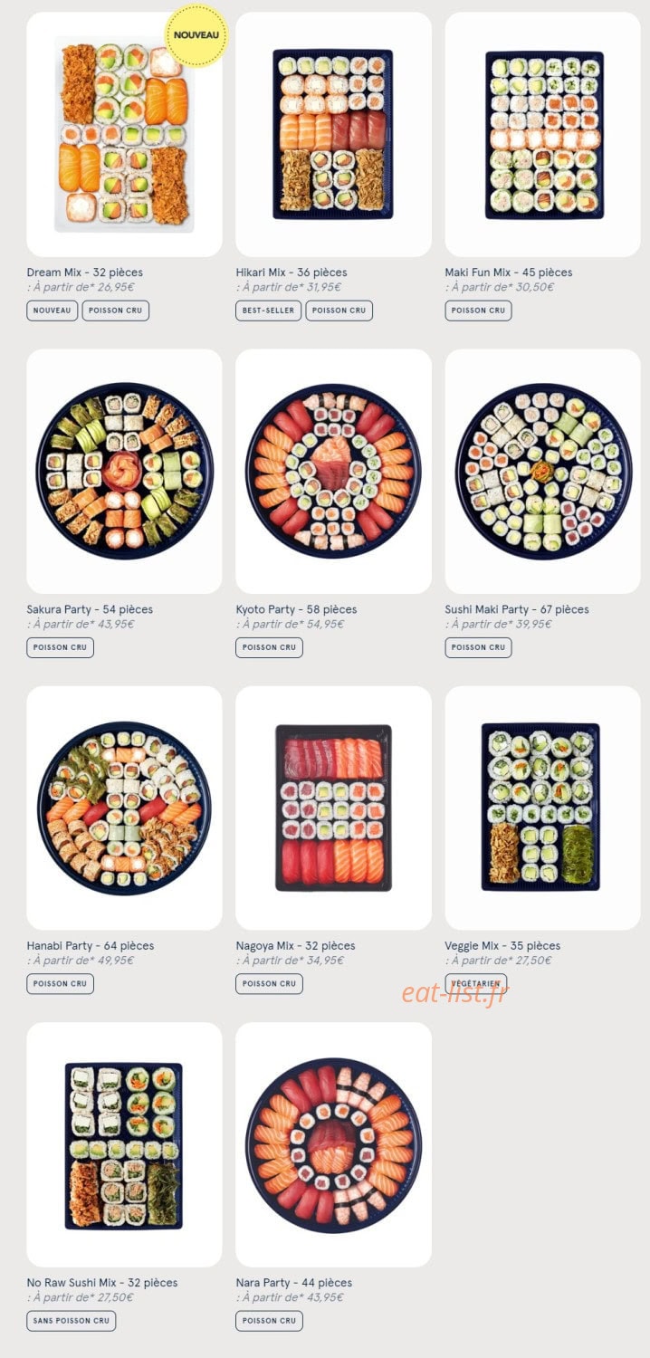 Carte et menu de Sushi Daily à Guichainville — Les plateaux à partager