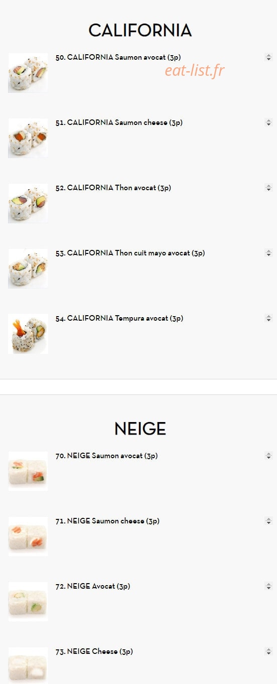 Chez Yoshinoya — carte page 12