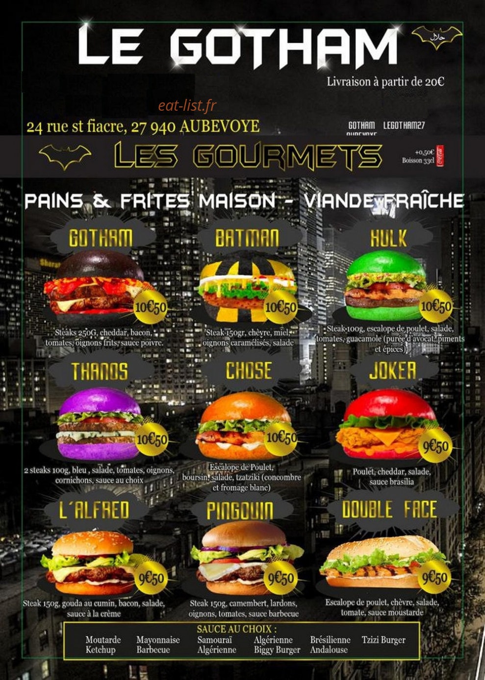 Le Gotham — carte page 1