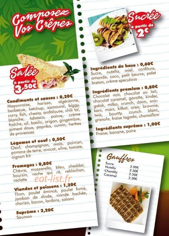 Snack Park — carte page 2