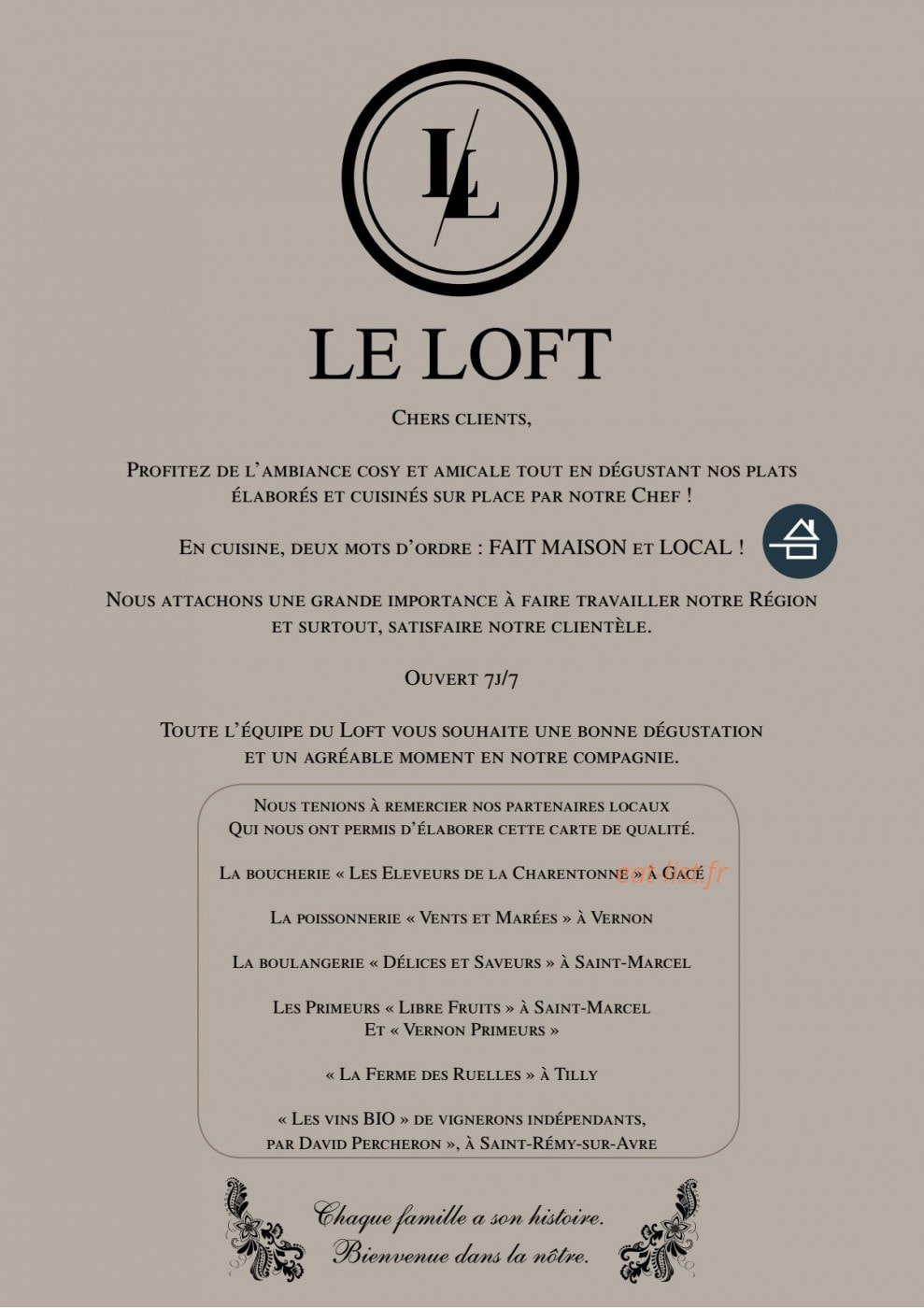 Le Loft — carte page 1
