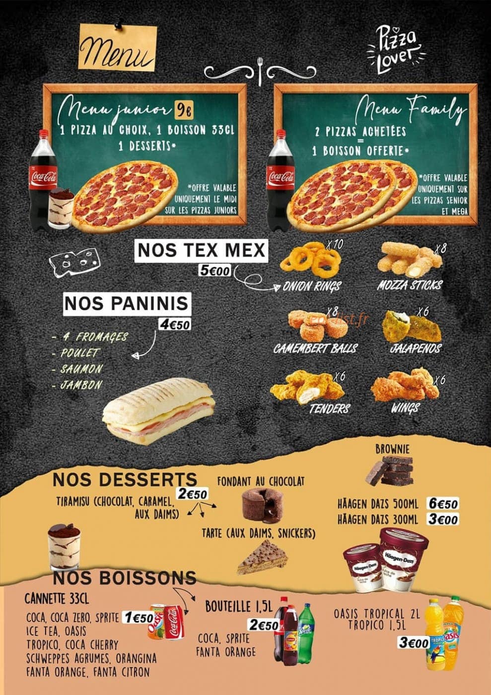 Pizza dorée — carte page 7