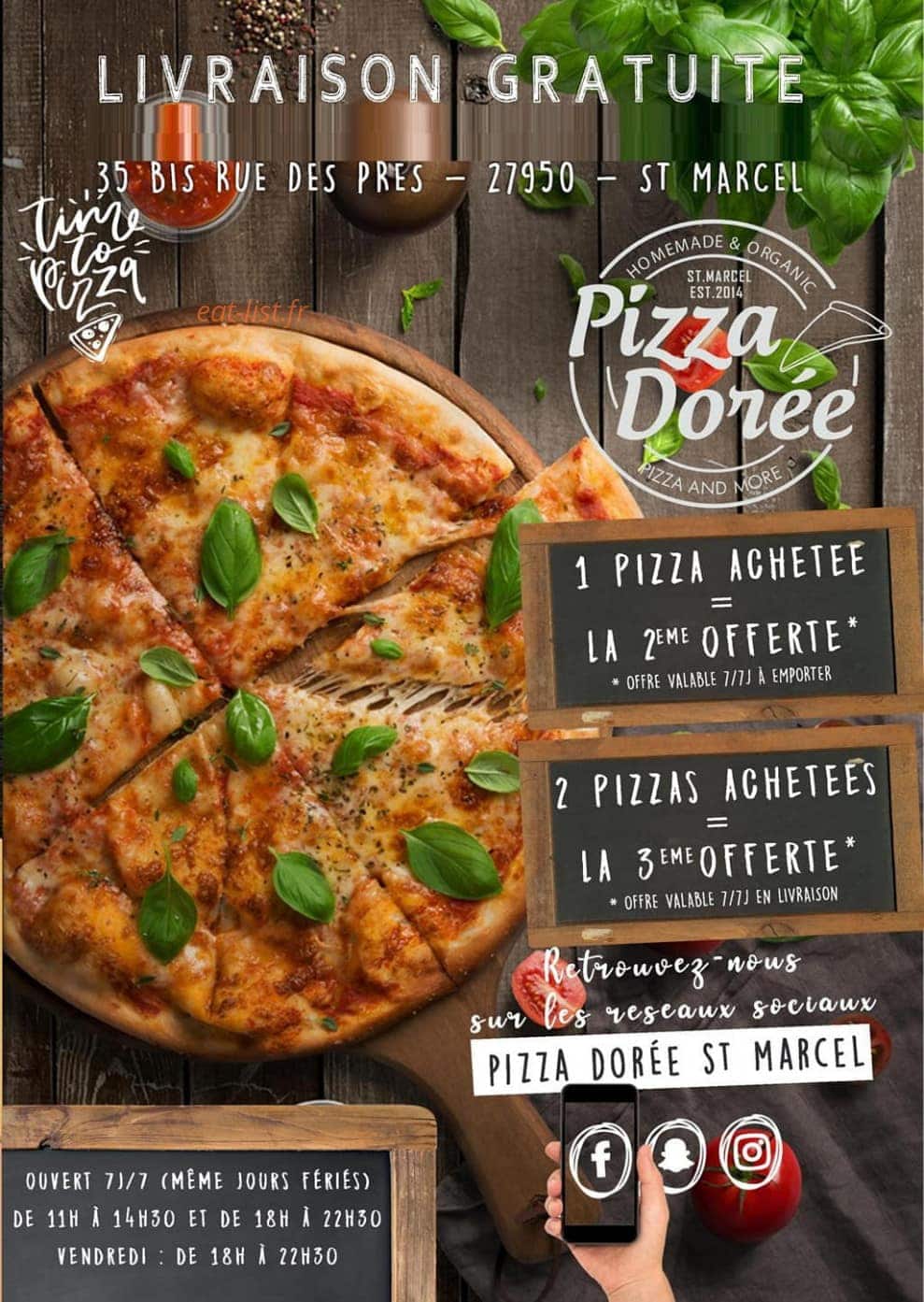 Pizza dorée — carte page 1
