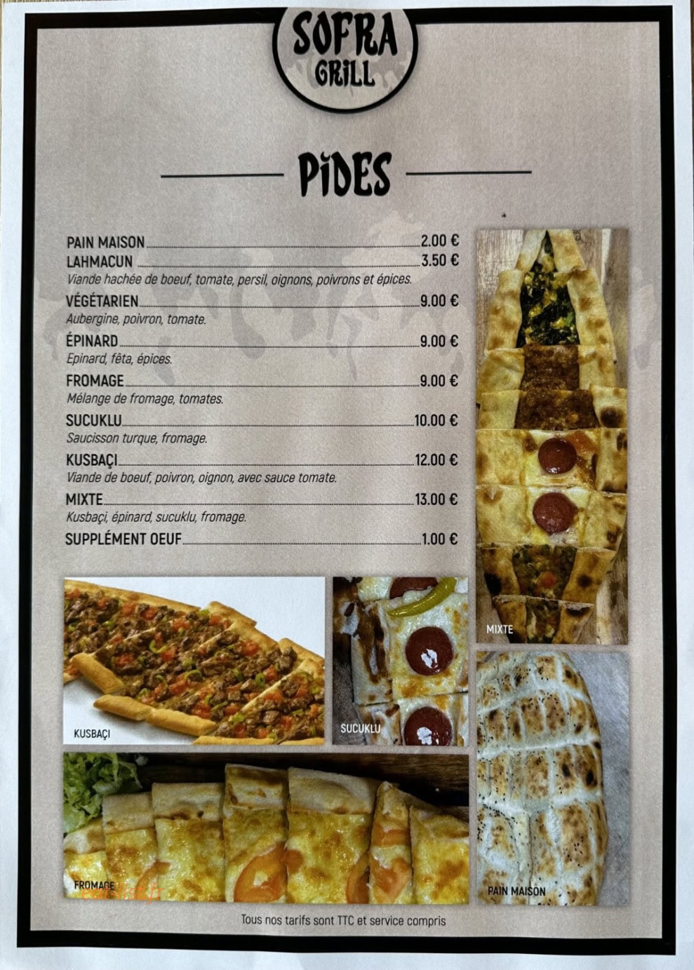 Sofra Grill — carte page 5