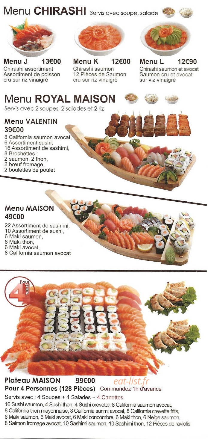 Sushi kyodai — carte page 5