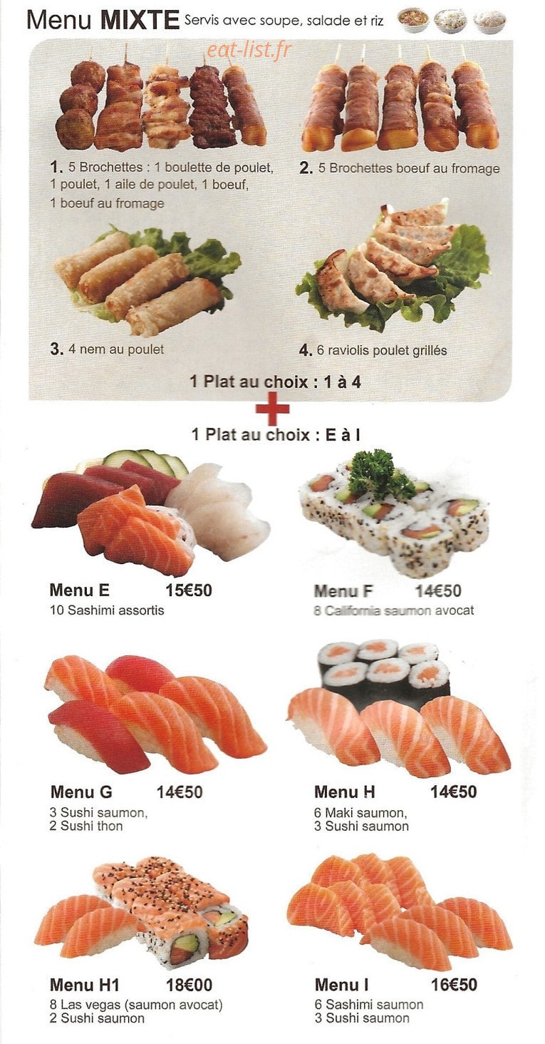 Sushi kyodai — carte page 3