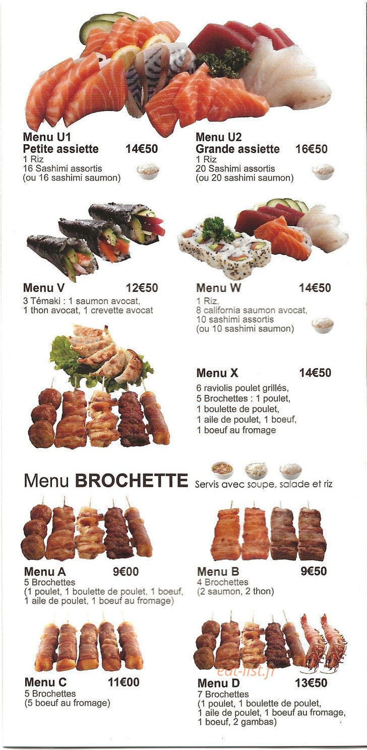 Sushi kyodai — carte page 2