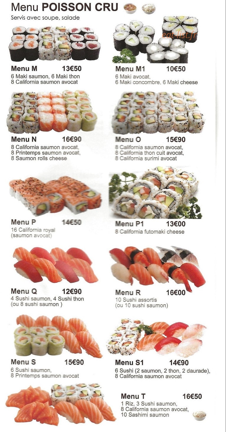 Sushi kyodai — carte page 4