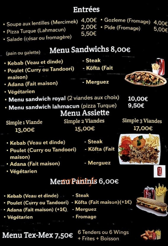 Altın Döner — carte page 1