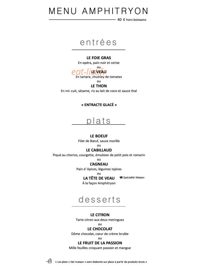 Amphitryon — carte page 5
