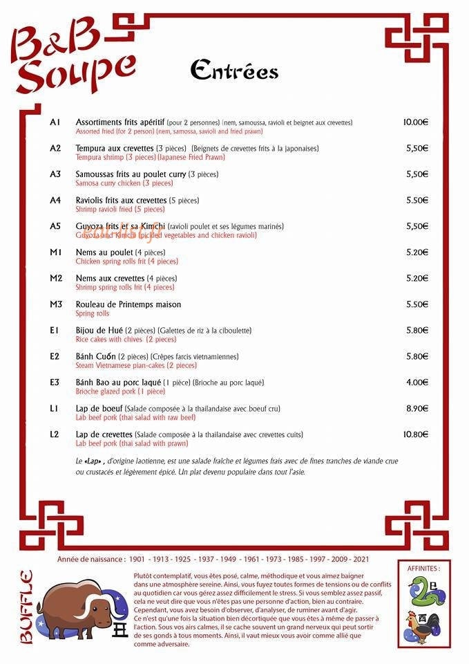 B&B Soupe — carte page 2