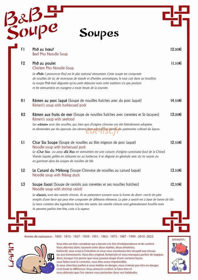 B&B Soupe — carte page 4