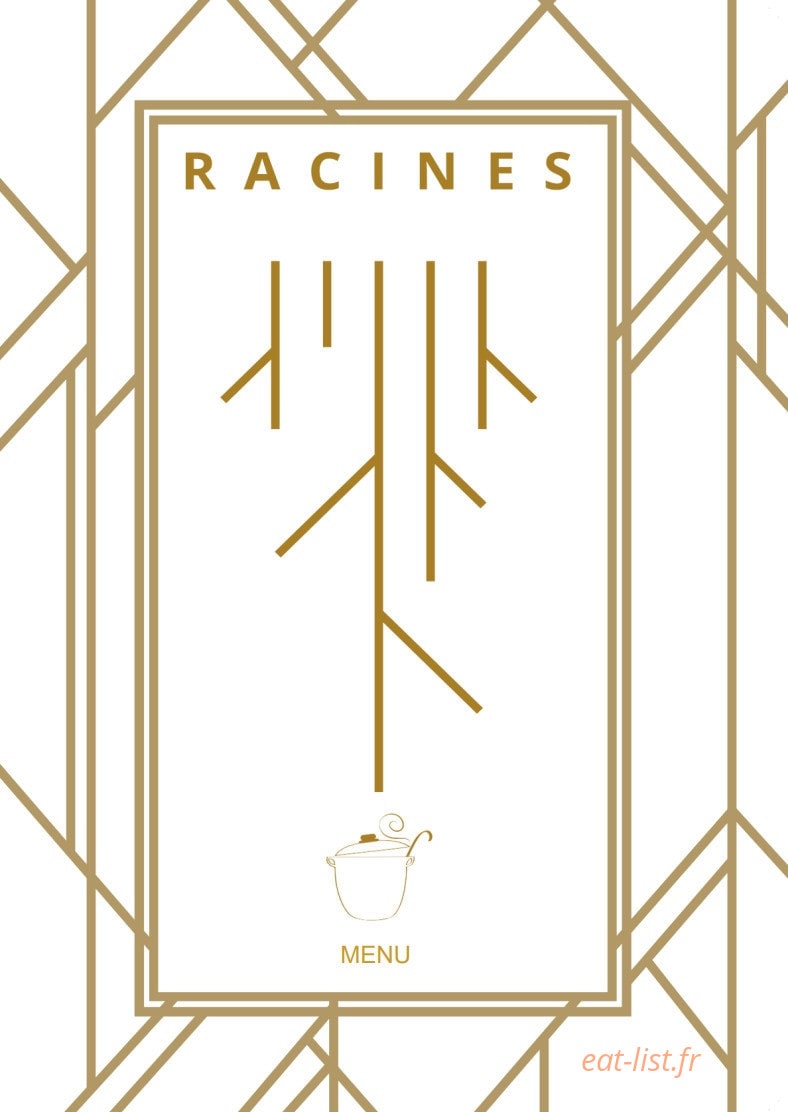 Bistrot Racines — carte page 1